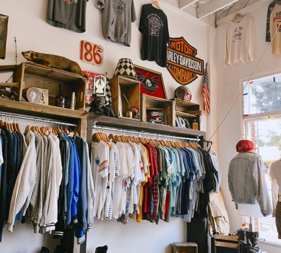  retro clothing hanging on wall